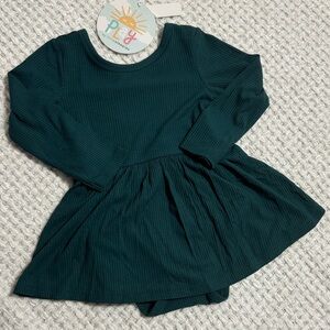 Little Sleepies Teal Kids Casual Dress